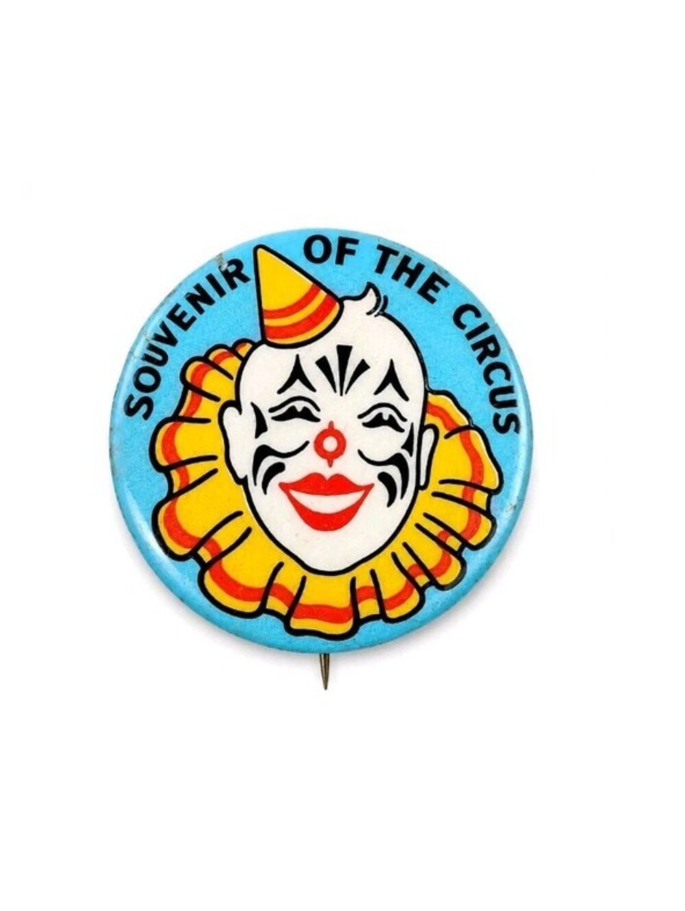 Vintage Souvenir of the Circus Clown Pinback Button Collectible Memorabilia